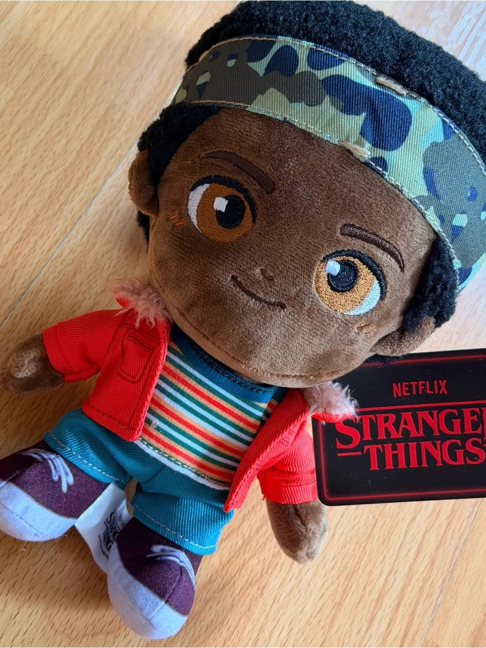 Stranger Things Lucas Plush Doll - Brown with Red Jacket.